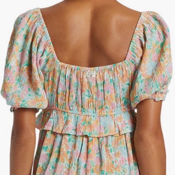 NEW Billabong Kids’ Lil’ Cutie Floral Dress in Peach Punch - Picture 7 of 10